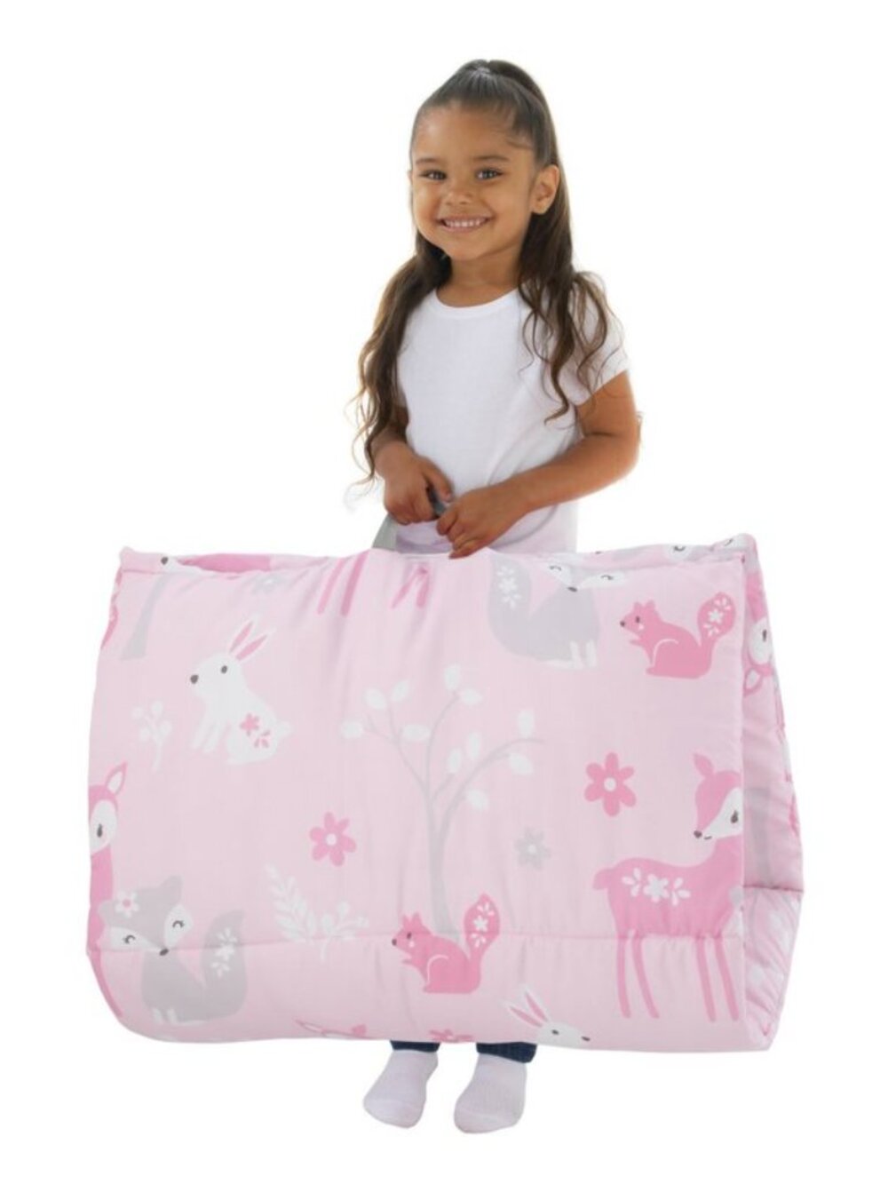 Pink Woodland Friends toddler  toddler nap mat daycare New